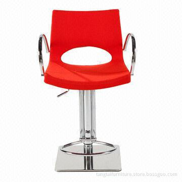 Swivel Bar Stool, Made of PU/Fabric and Chrome Frame with Pedal, ODM/OEM Services Provided